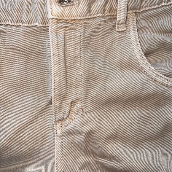 Zara Full Length Denim Overall Long Sleeve Wide Legs Buttons Tan Girls Size 09 - Picture 5 of 7